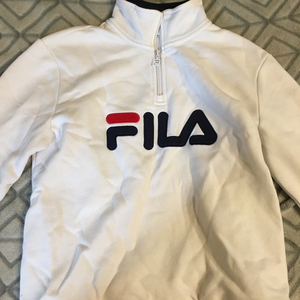White fila sweater